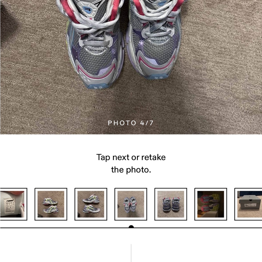 Balenciaga Kids' Pink and Gray Sneakers